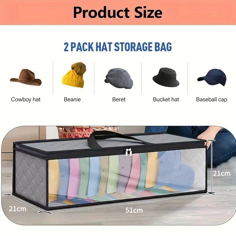 Foldable portable storage bag for household storage tools clothing and hat storage bag