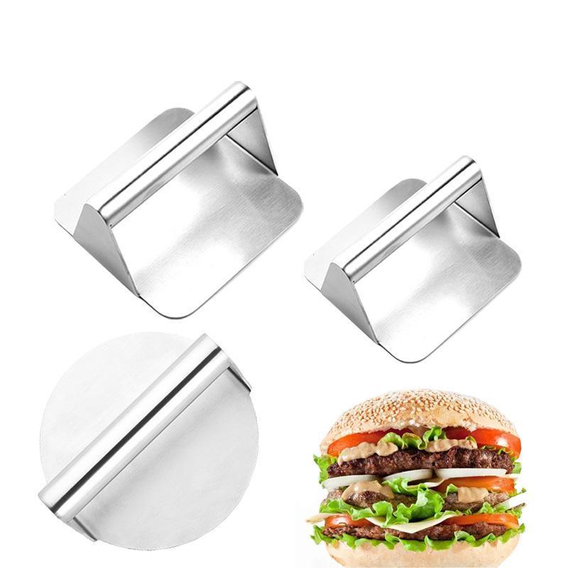 High Quality Durable Square Stainless Steel Hamburger Press Patty Maker Sandwich Press Burger Smasher For Griddle