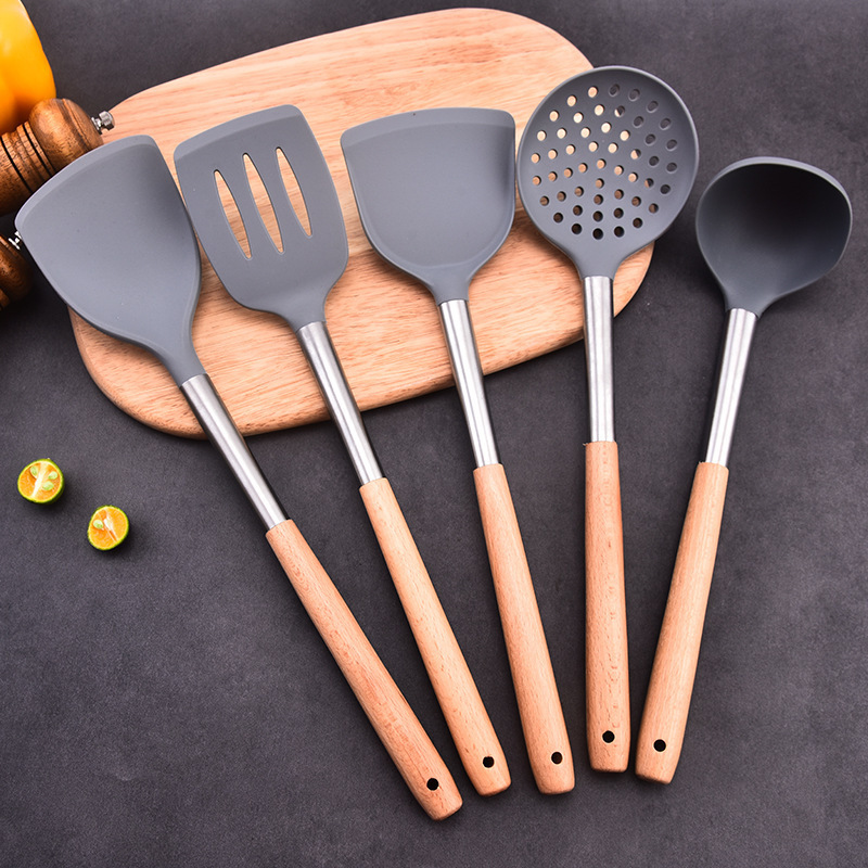 Kitchen utensils set silicone spatula spoon cooking spatula non stick silicone cookware