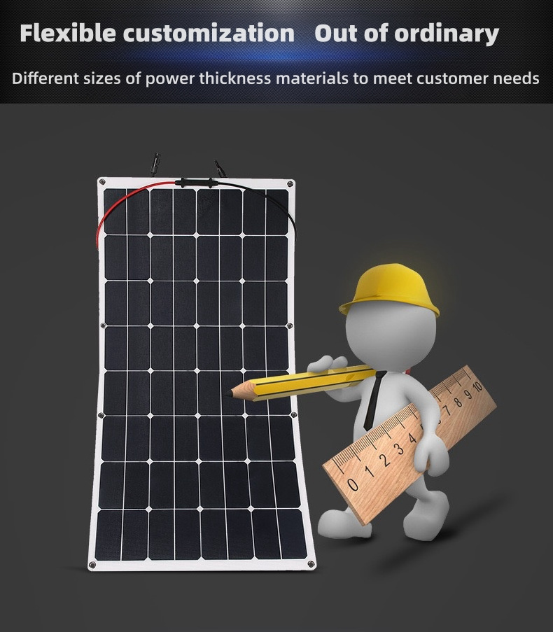 Monocrystalline Silicon Custom 100W Flexible Solar Panel