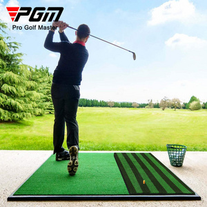 PGM driving range training anti-slip stripes golf swing mat supplier practice 3d golf hitting mat