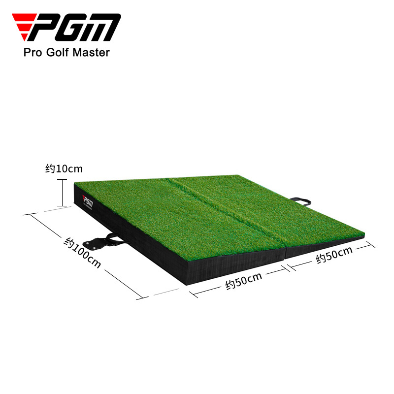 PGM durable portable teaching practice golf mat slope golf swing mat foldable golf hitting mat