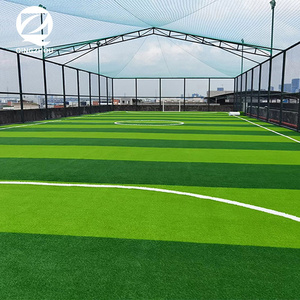 QINGZHOU L013 roofing cheap non infill soccer turf quality football artificial grass synthetic lawn