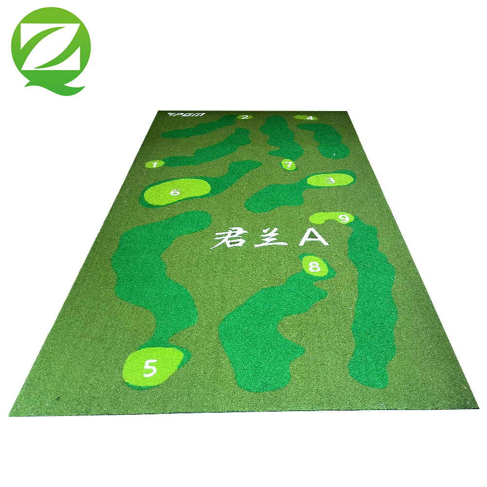 QINGZHOU mini golf course customized mini golf putting green 18 holes training mat golf greens