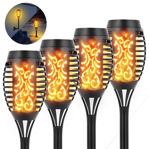 Auto On/Off Winding Outdoor Solar Torch Light 6 Pack Solar Flickering Dancing Flame Lights 12led Solar Torches Stake Lights