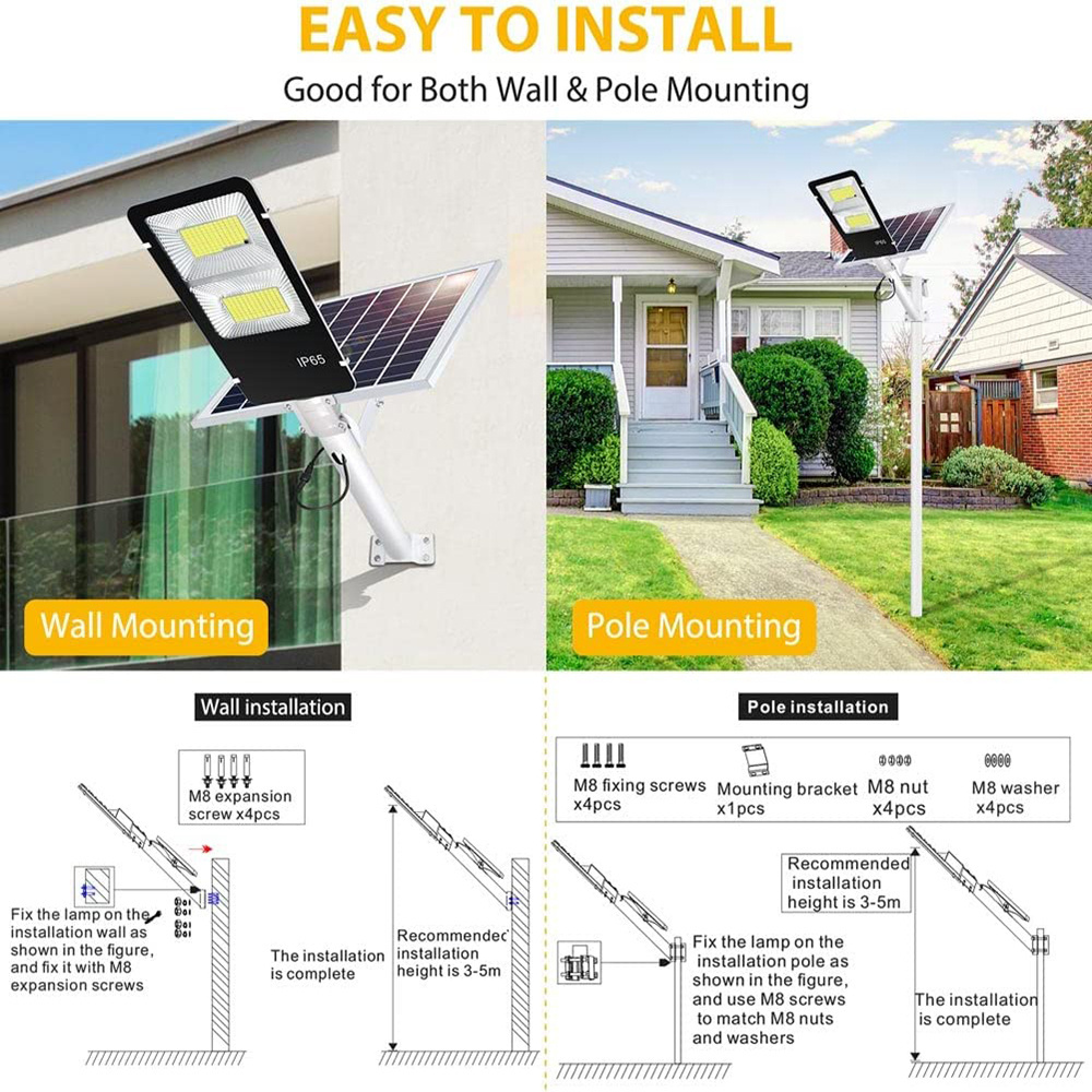 Energy Saving Motion Sensor Wall Lamp 60W 100W 120W 240W 360W Outdoor Led Street Solar Lights