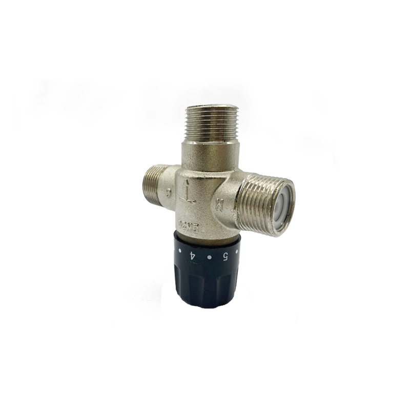 Green Valve Mixer Valve Automatic Thermostatic Mixing 3/4 Male Thermostatic Chrome Plated Mixing Valve for public bathroom