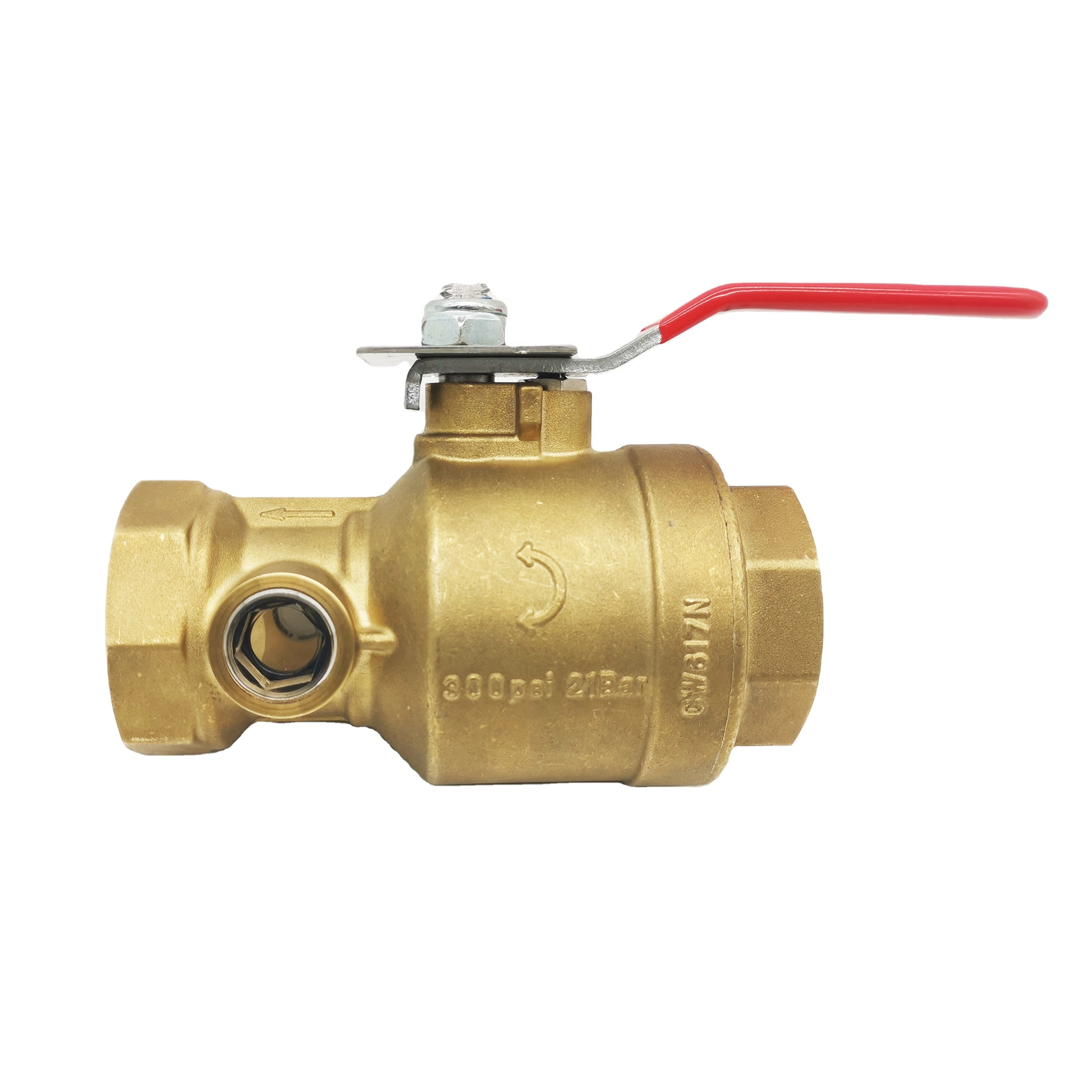 Green Valve High Quality 2 inch Brass Test Drain Ball Valve Test drain valve 1 inch