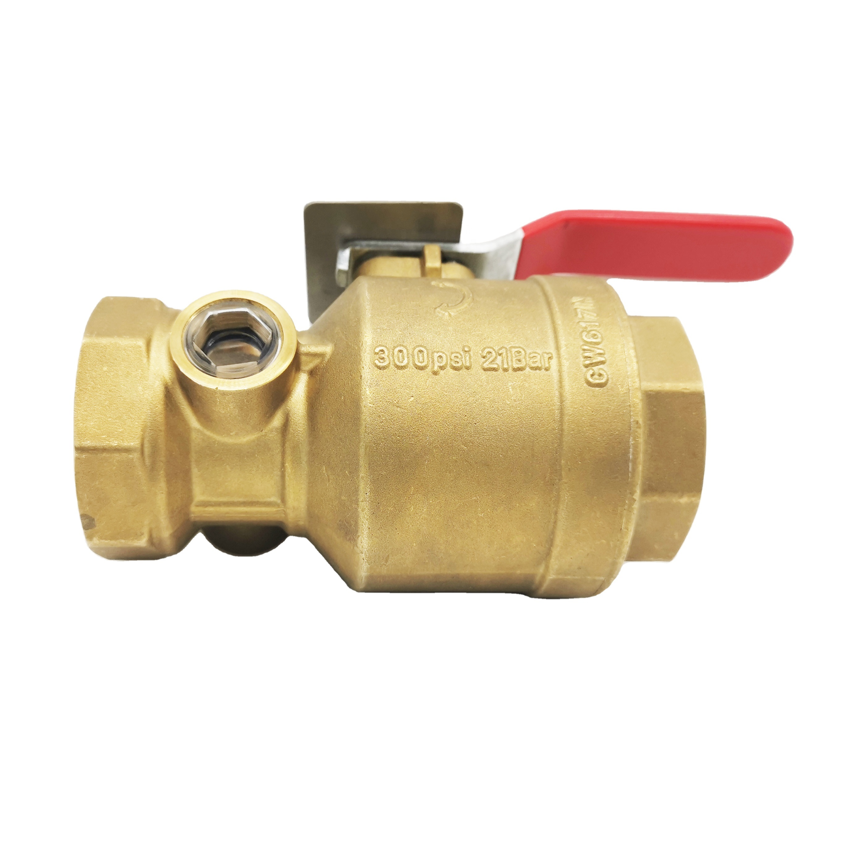 Green Valve High Quality 2 inch Brass Test Drain Ball Valve Test drain valve 1 inch