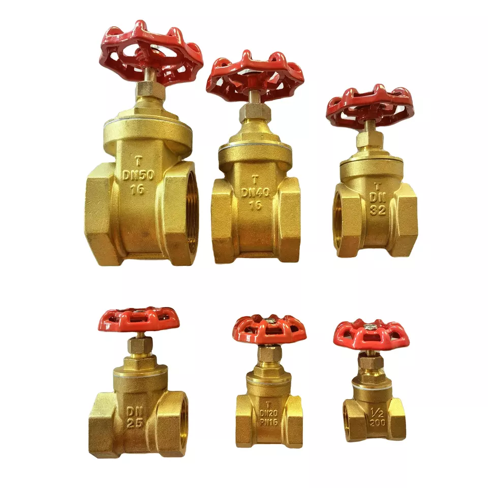 Green Rain valves High quality 1/2 inch DN50 NPT Thread Brass Gate Valve/Sluice Valve