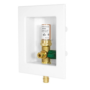 Ice Maker Outlet Box, 1/2-Inch Pex F1960 Pex-a Expansion Fitting Connection with Installed 1/4-Turn Ball Valve