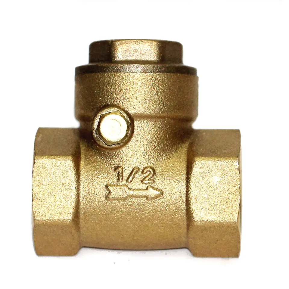 Green valves 200WOG Soft Seat Rubber Clapper 1/2inch NPT Brass Swing Check Valve