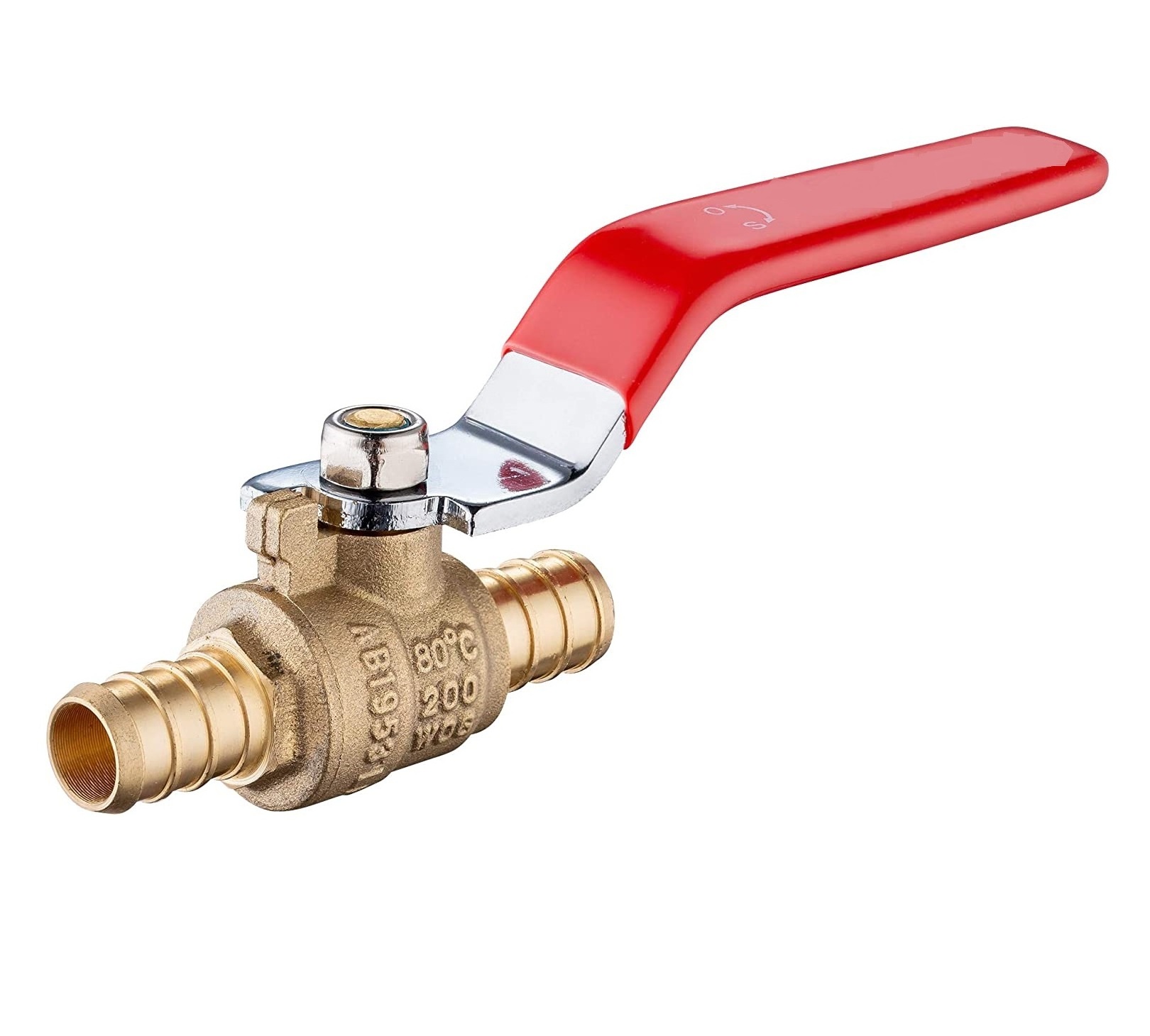 Pex ball valve 1/2 Inch Pex Crimp Brass Full Port Shut-off Ball Valve for Hot and Cold Water