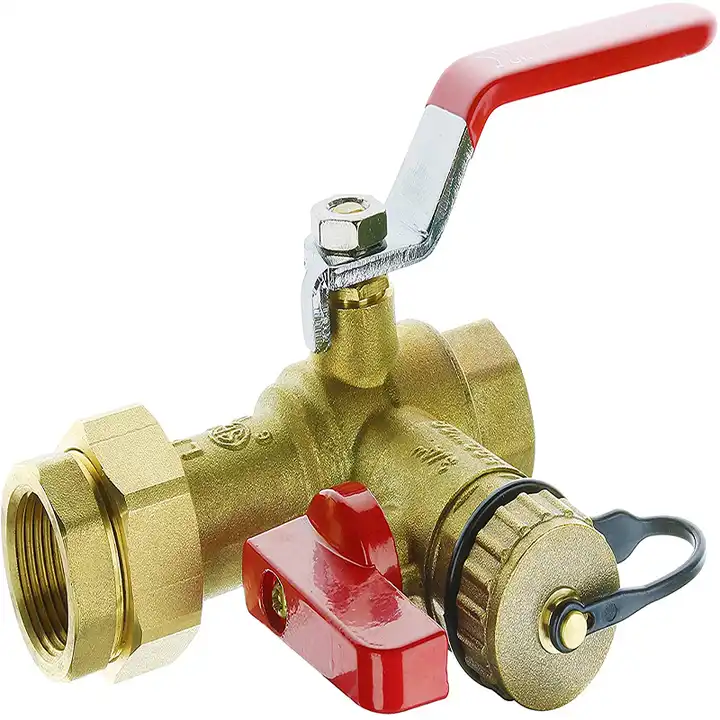 Green Valves Hydro Master 3/4-inch Ips Isolator Tankless Water Heater Service Valve Kit With Pressure Relief Valve,Clean Brass