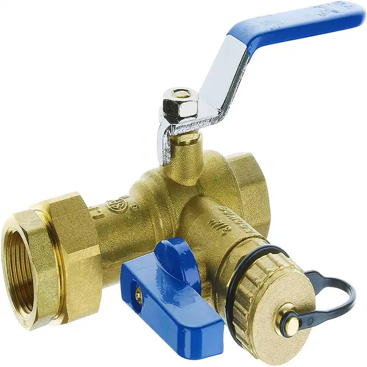 Green Valves Hydro Master 3/4-inch Ips Isolator Tankless Water Heater Service Valve Kit With Pressure Relief Valve,Clean Brass