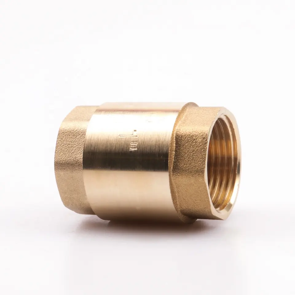 Green valves OEM 1/2 3/4 1 11/4 2 Inch NPT Brass Water Vertical Spring Loaded Ball Lift Check Valve