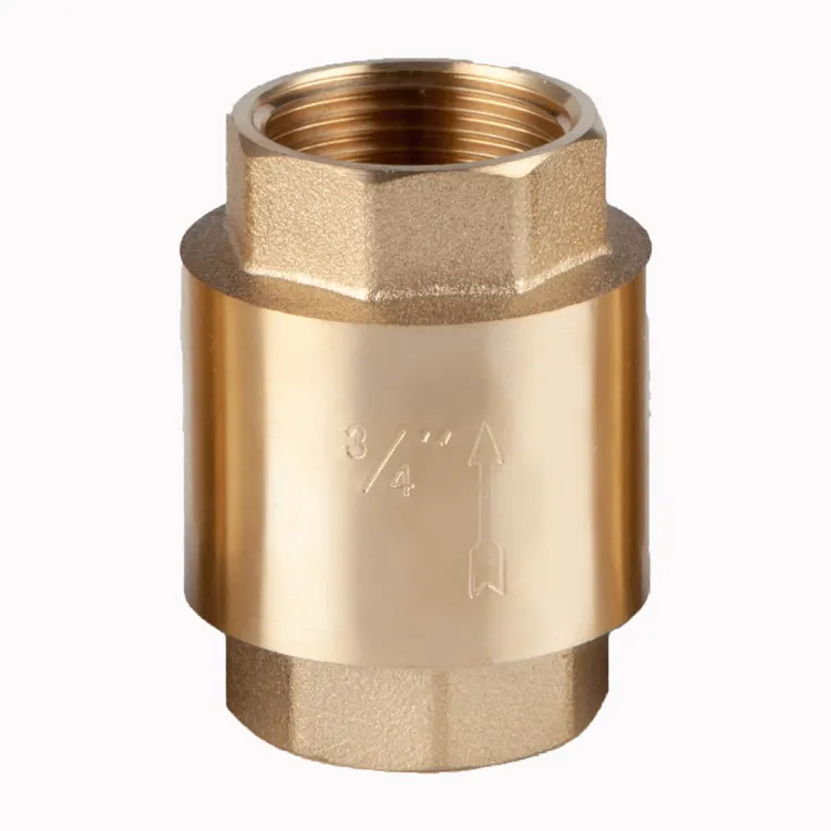 Green valves OEM 1/2 3/4 1 11/4 2 Inch NPT Brass Water Vertical Spring Loaded Ball Lift Check Valve