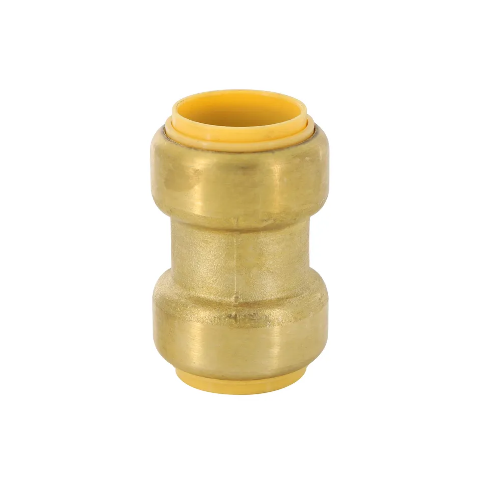 1 Inch x 3/4 Inch Reducing Coupling, Push to Connect Brass Plumbing Fitting, PEX Pipe, Copper, CPVC, PE-RT, HDPE, U060LF