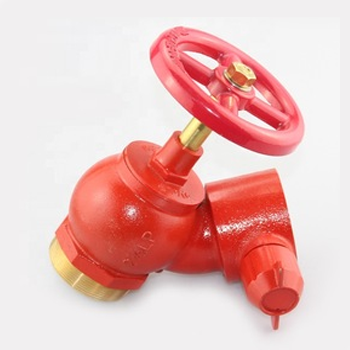 Green-DN50mm Certified Brass Fire Fighting Internal Hydrant Angel Hose Valve