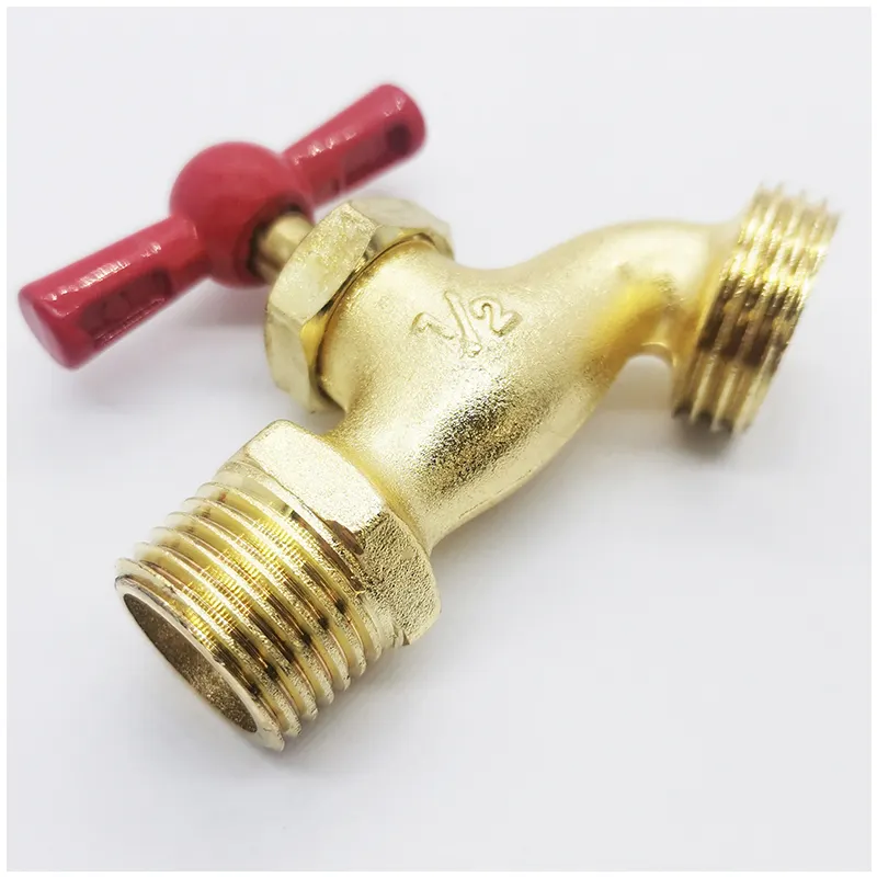 Green Valve 1/2 inch 3/4 inch NPT Brass faucet bibcock hose bib tap handle