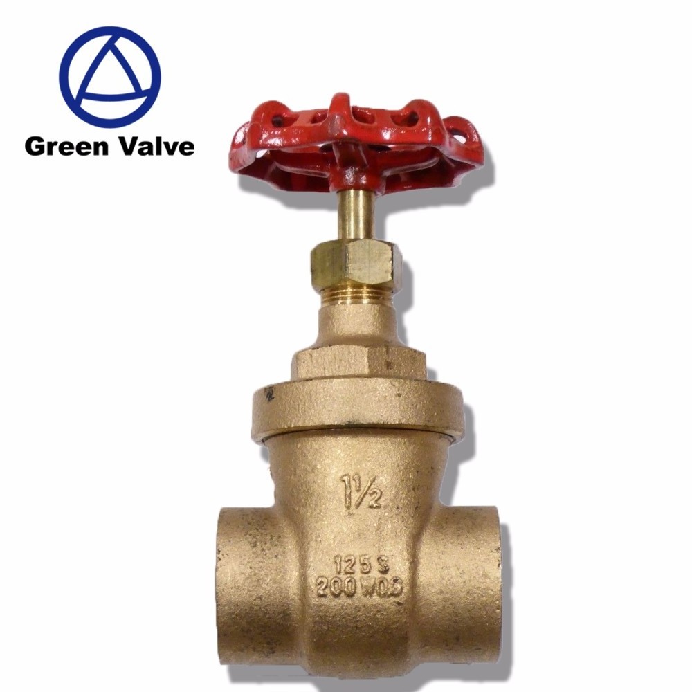 DN15-50 two way sealing 1/2'' to 6'' thread screwed straight type bronze high pressure slide brass gate valve