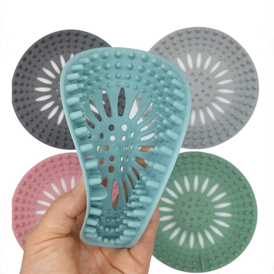 Hair Catcher TPR Durable Hair Stopper Shower Drain Covers Filter Floor Drain Strainer Bathroom Kitchen,apartment Silica Gel