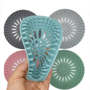 Bathroom and Kitchen Accessories Shower Drain Hair Catcher Hair Stopper Strainer Silicone Strainer TPR Rubber Floor Modern