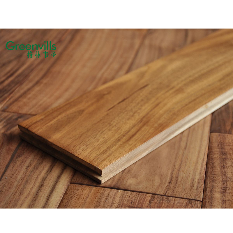 Popular in USA market!  Golden hand scraped small leaf acacia hardwood flooring, Long lasting natural solid wood floor