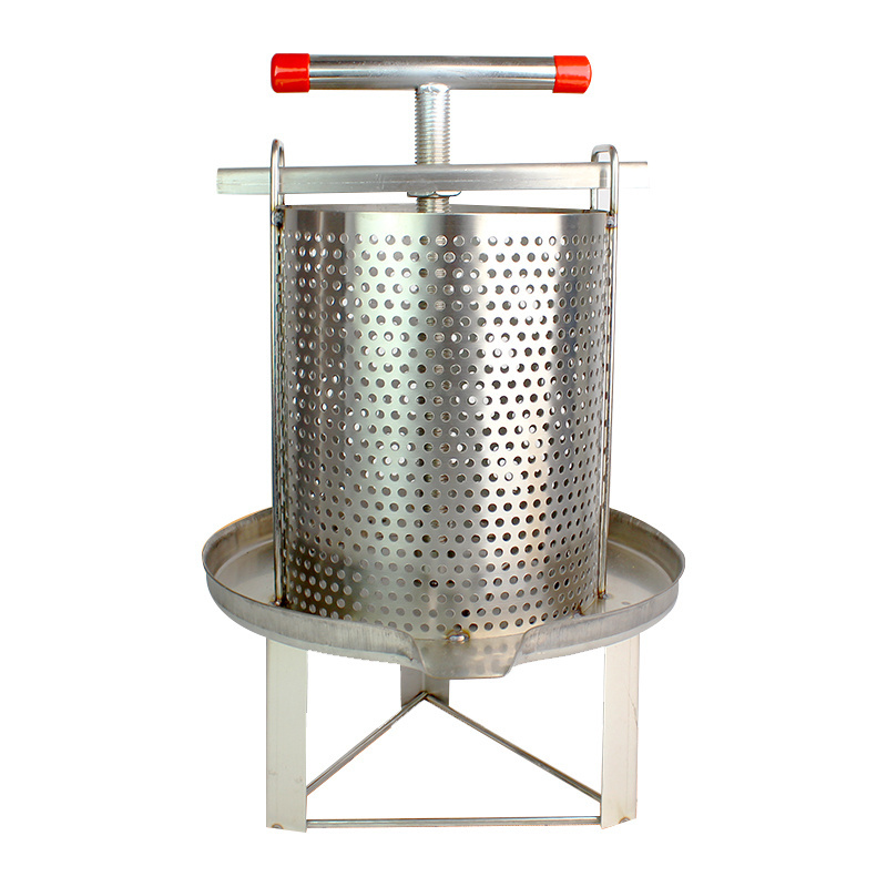 Manual Honey Press Machine Mesh Wax Press Machine Fruit Press Wine Making Stainless Steel Beekeeping Presser Tool Household