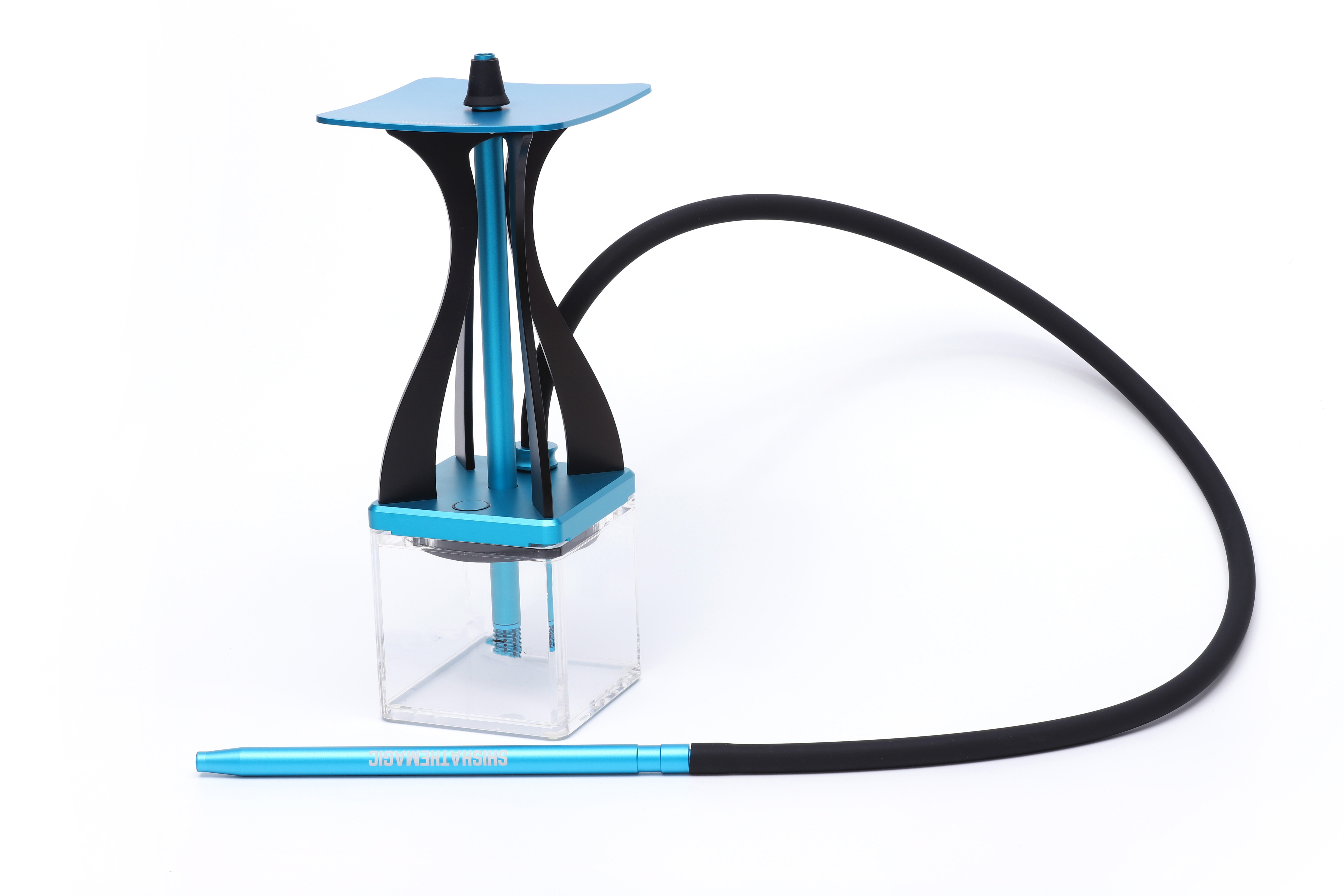 Premium Luxury Shisha BUCKS One Hose Hookah With Square Acrylic Base