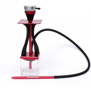 Premium Luxury Shisha BUCKS One Hose Hookah With Square Acrylic Base