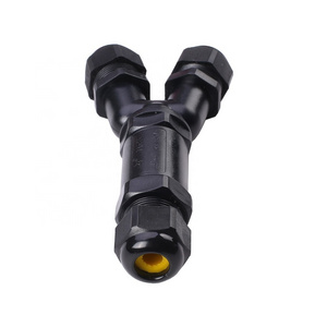 Y type Wire Plug IP68 Waterproof Cable Connector Gland Sleeve Connectors 3-way Quick Tee waterproof Electrical Connector