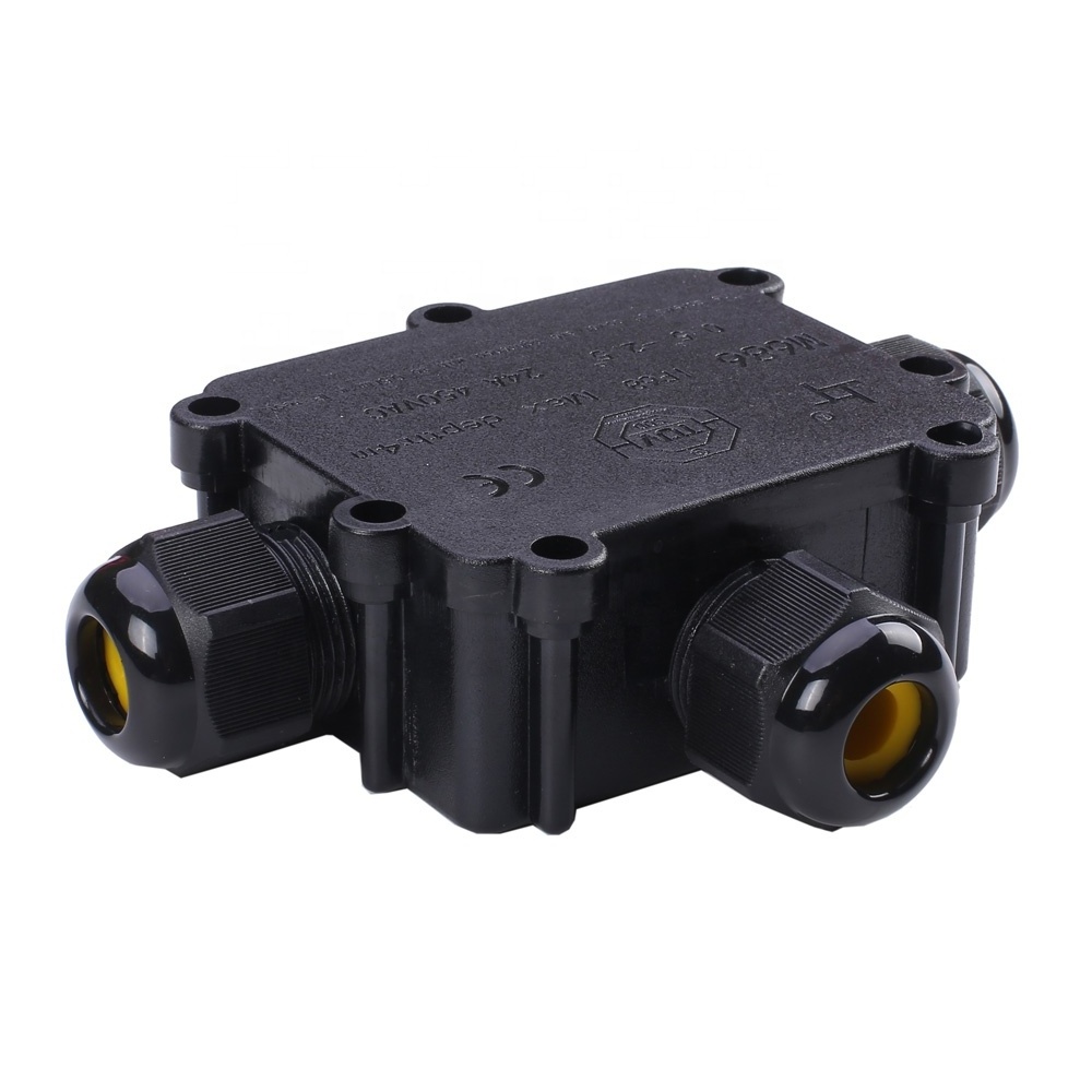 T Type 3 Way Plastic IP68 Box Enclosure Types of Underground Electrical Junction Box Waterproof