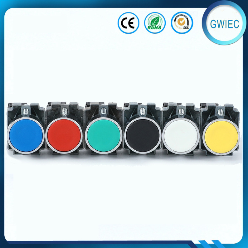 XB2 22mm Power Start Stop Self-resetting The Circular Flat Head Switch Symbol Momentary Push Button Switch Paper BOX Ce 10A 440V