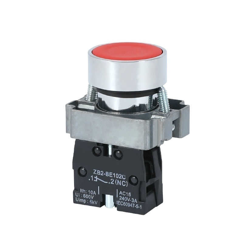 XB2 22mm Power Start Stop Self-resetting The Circular Flat Head Switch Symbol Momentary Push Button Switch Paper BOX Ce 10A 440V