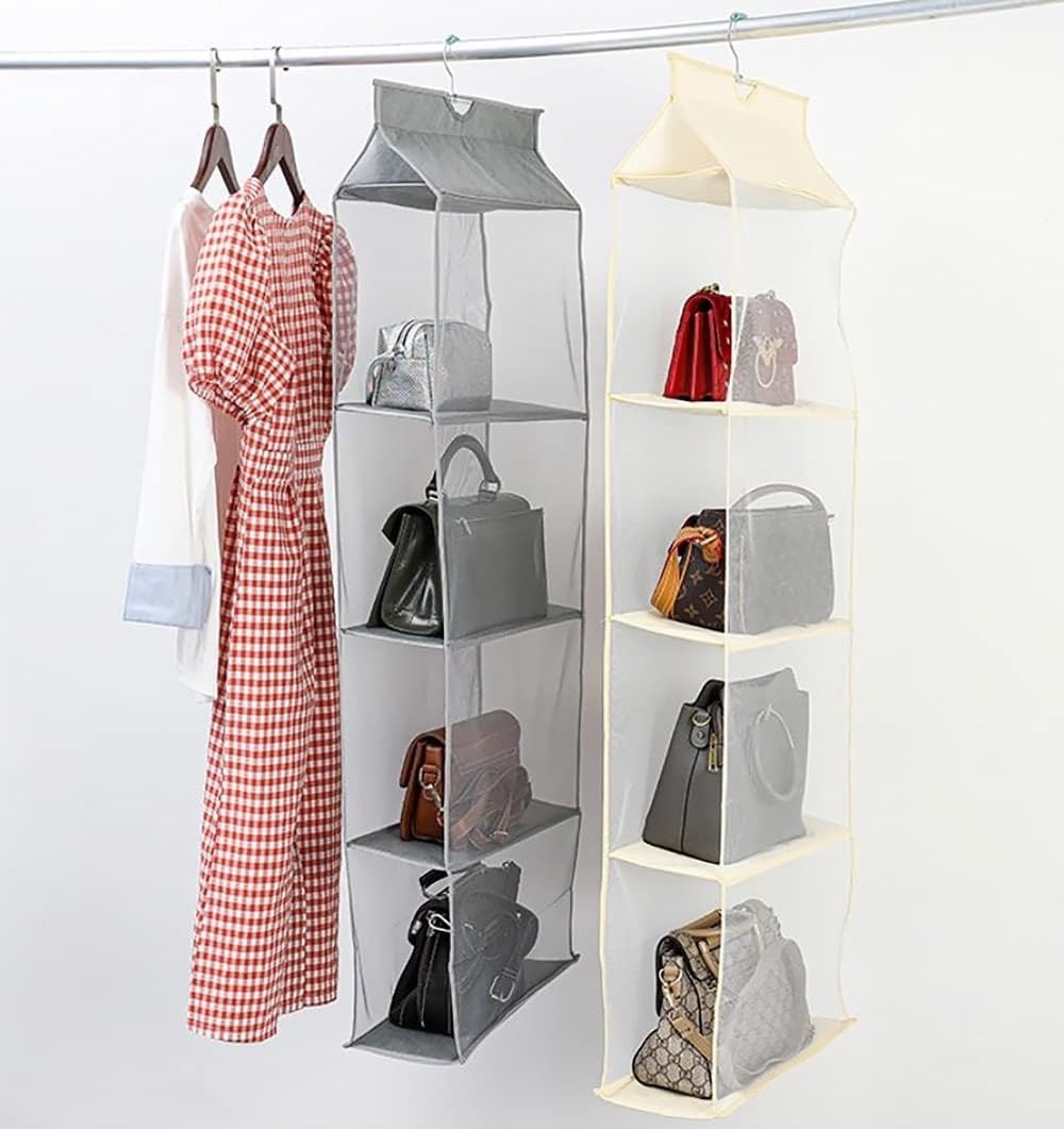 OXFORD hanging garment bags for closet storage foldable compartment storage portable travel storage bag hook hanging organizer