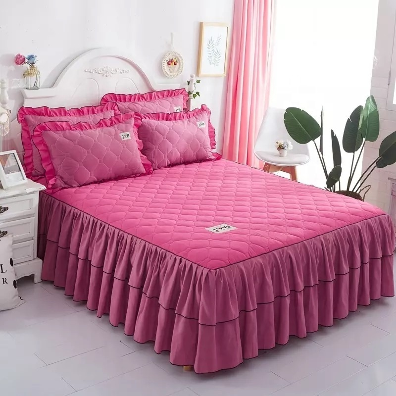 FLARA bed skirt & cushion cases bed cover Soft and Cozy, Wrinkle, sheet & bedding set