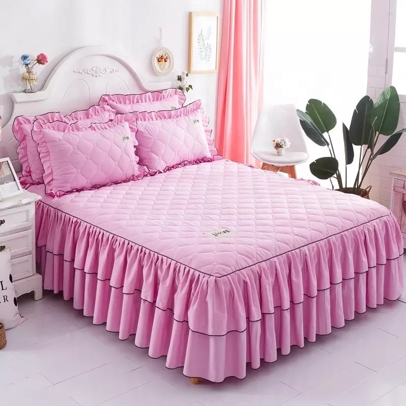 FLARA bed skirt & cushion cases bed cover Soft and Cozy, Wrinkle, sheet & bedding set