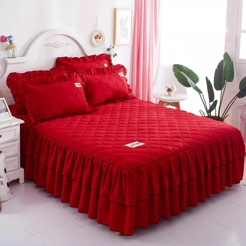 FLARA bed skirt & cushion cases bed cover Soft and Cozy, Wrinkle, sheet & bedding set