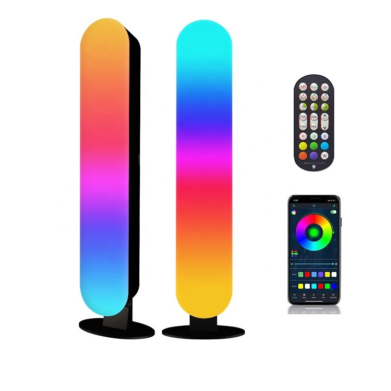 2pcs set RGB Multicolor Music Sync Color Changing Smart LED Light Bars for Game TV Background