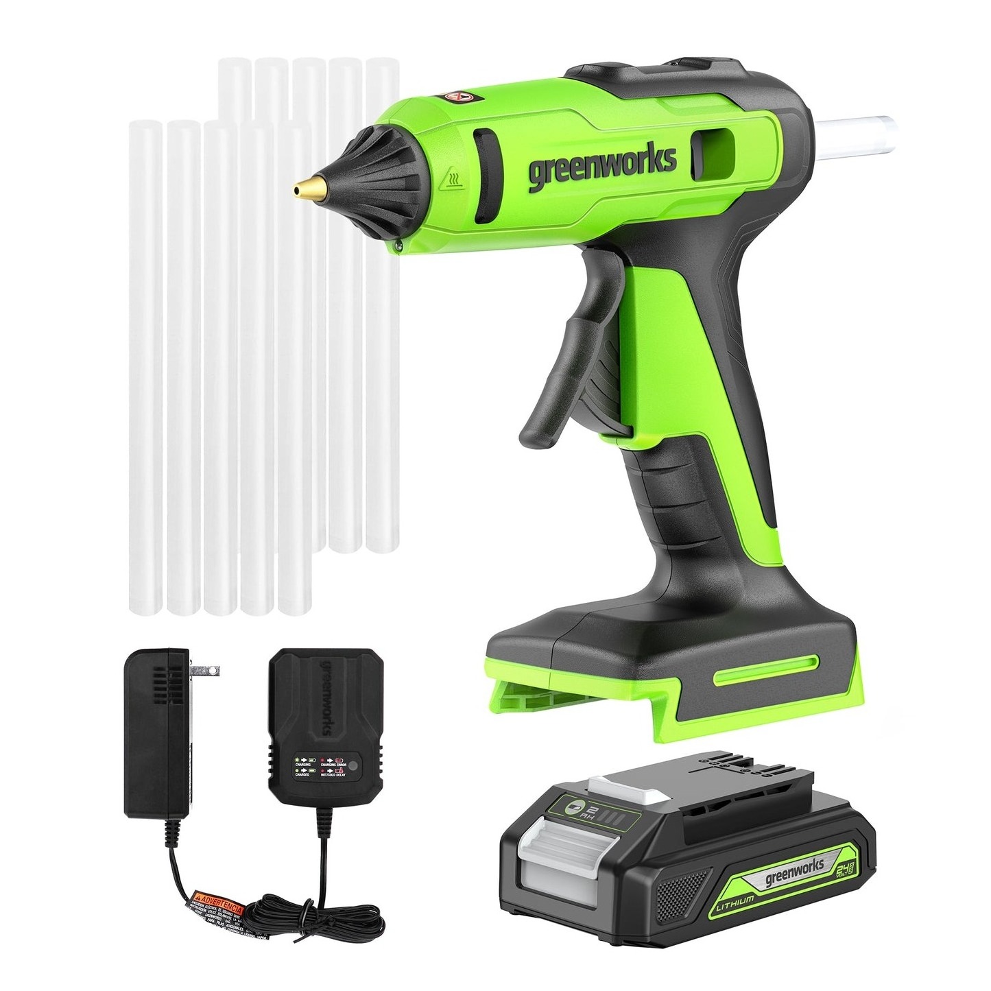 24V Cordless Battery Heat Glue Gun with 2.0Ah Battery and Charger