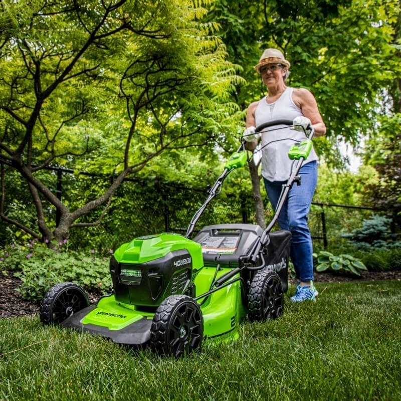 40V 20 Inch Cordless Brushless Self-Propelled Lawn Mower with 5.0Ah Battery and Charger