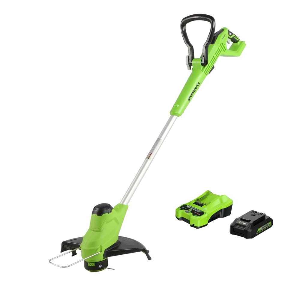 Greenworks 24V 11 Inch String Trimmer 2Ah USB Battery and Charger Included