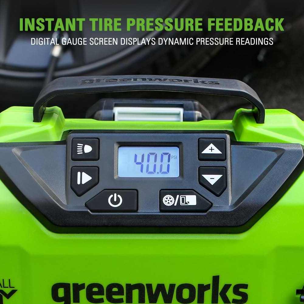 Greenworks 24V Portable Air Compressor 2.0Ah Battery and Charger Included