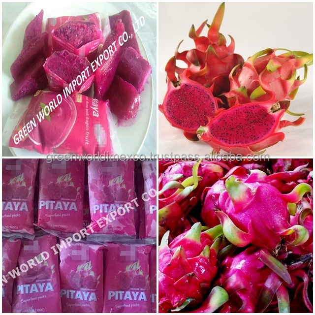 HOT!!! FROZEN DRAGON FRUIT PUREE WITH BEST PRICE FOR SUMMER - PITAYA PULP FROM VIETNAM WITH PREMIUM QUALITY AND SWEET TASTE