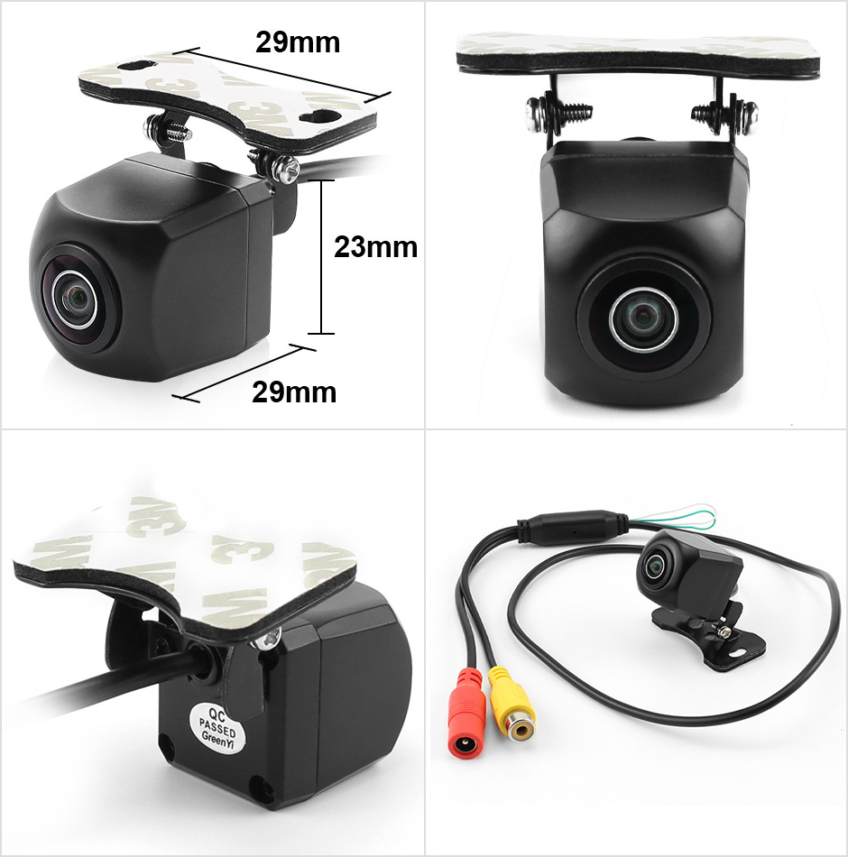 GreenYi 170 Angle Vehicle Rear Front Side View Camera CCD Fish Eyes Night Vision Waterproof IP68 Universal Car Camera