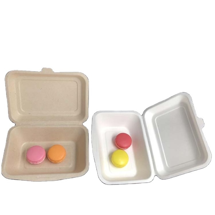 Eco Friendly Biodegradable Disposable Bagasse Lunch Box Packaging 9x6 ...