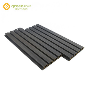 grey 219*26 composite fluted panel waterproof and fireproof wpc exterior wall cladding