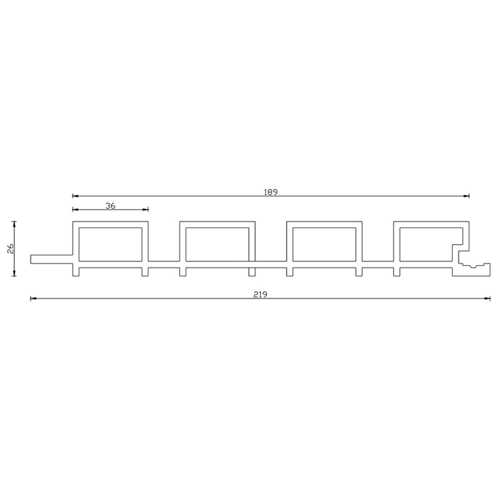 exterior and interior decoration composite board wallboard outdoor slat fluted wpc wall panel