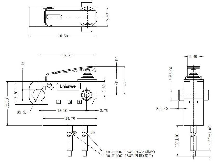 SPDT 0.1A 3A 12V 48VDC 40T85 Momentary Led Electrical Push Button On Off Sealed Micro Switch